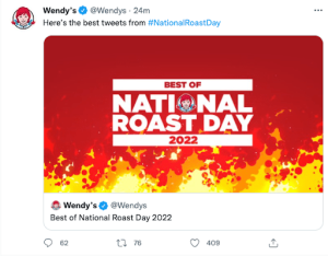 Wendy's #nationalroastday